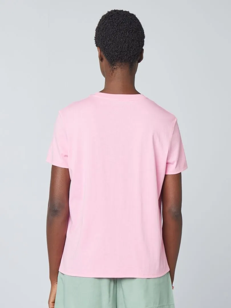 CAMISETA LISA DE PUNTO  ROSA