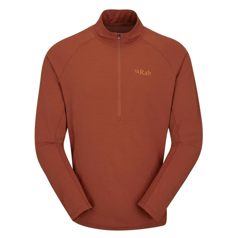 Camiseta Rab Sonic LS 1/2 Zip (Red Clay) Hombre