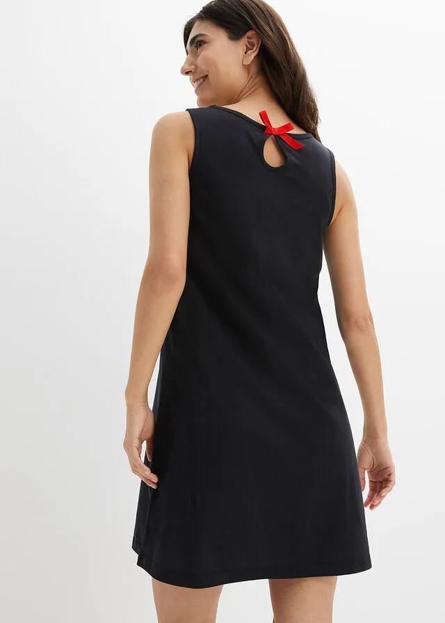Camisón del orgullo con espalda cruzada Negro