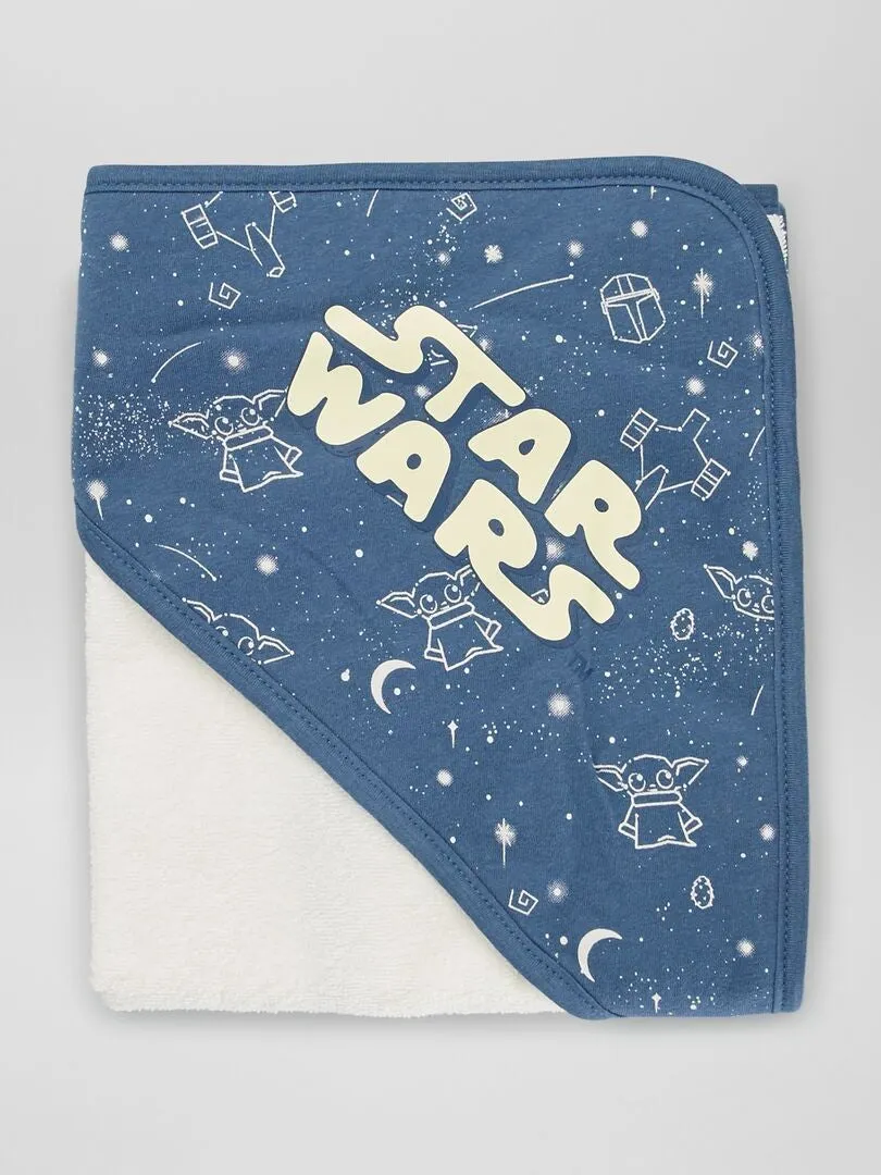 CAPA DE BAñO + MANOPLA 'STAR WARS'  AZUL