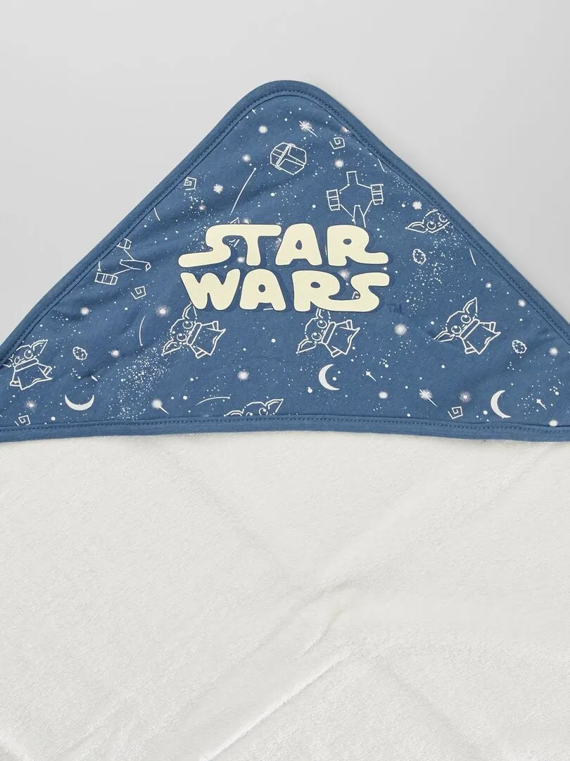 CAPA DE BAñO + MANOPLA 'STAR WARS'  AZUL