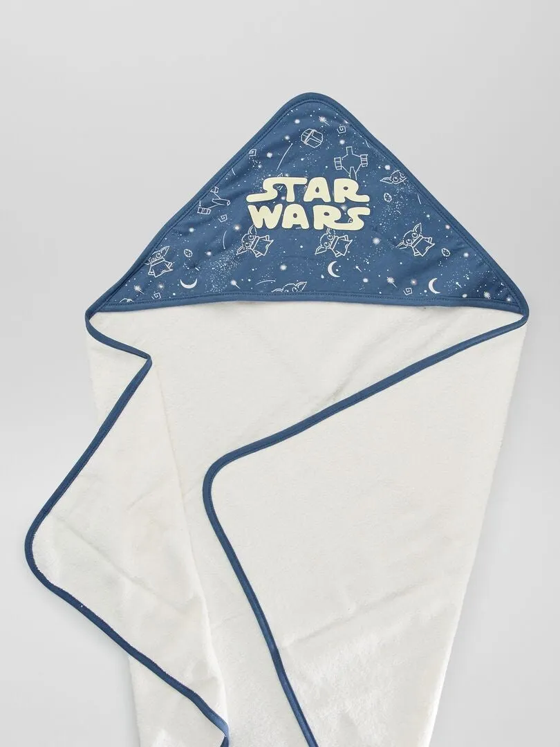 CAPA DE BAñO + MANOPLA 'STAR WARS'  AZUL