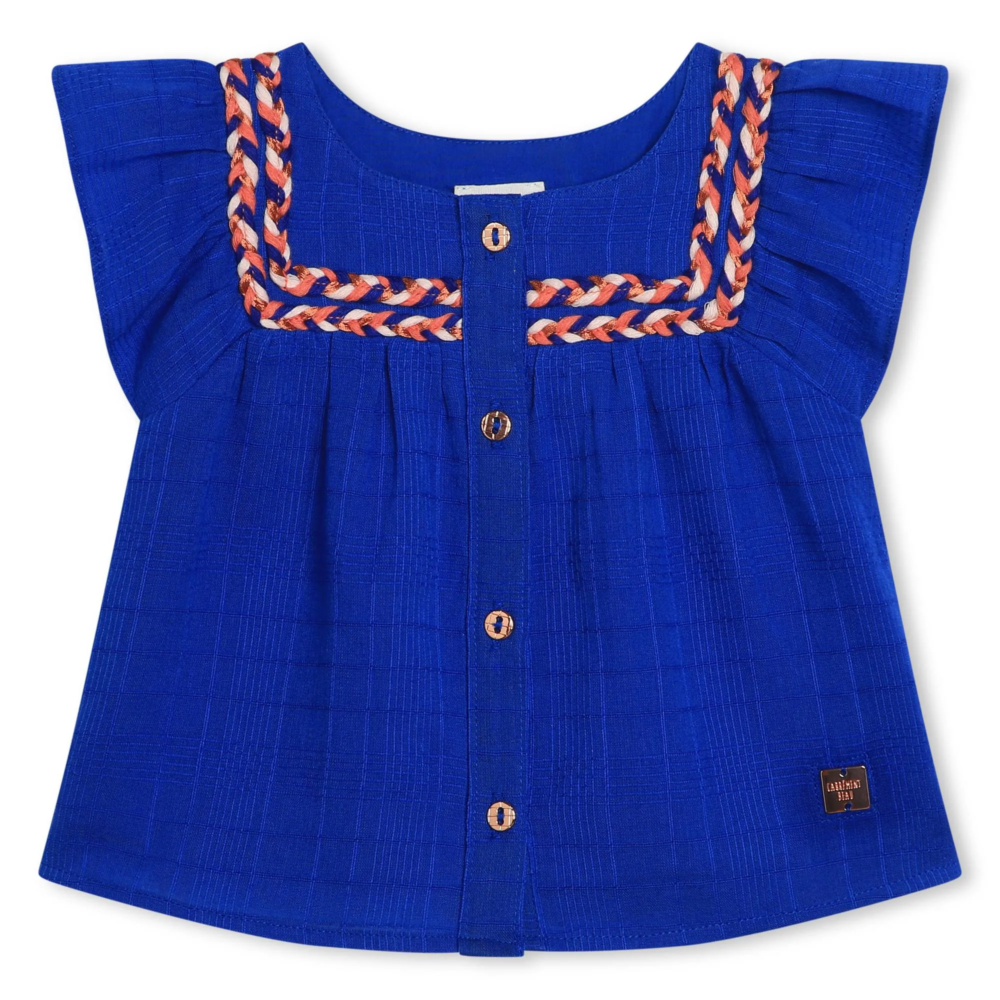 CARREMENT BEAU Blusa de gasa de algodón
