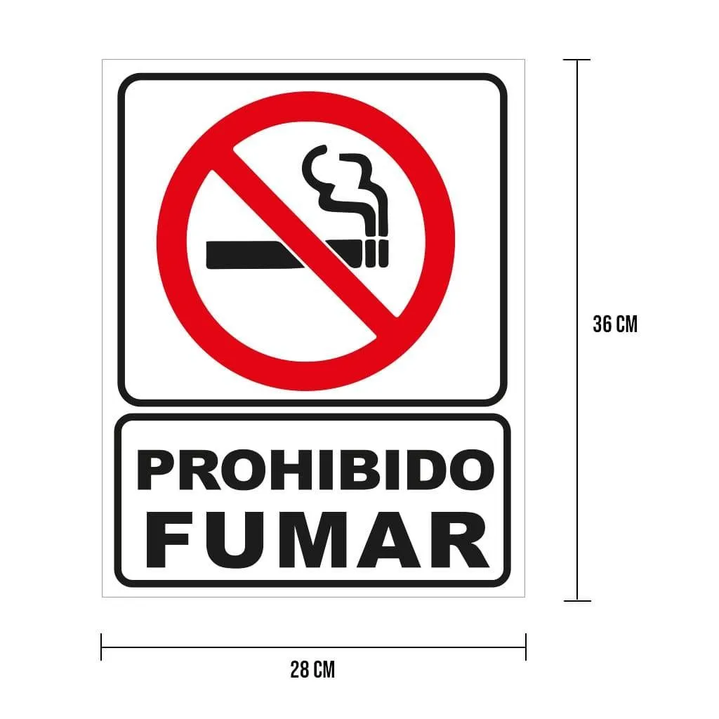 Cartel Prohibido fumar LICA