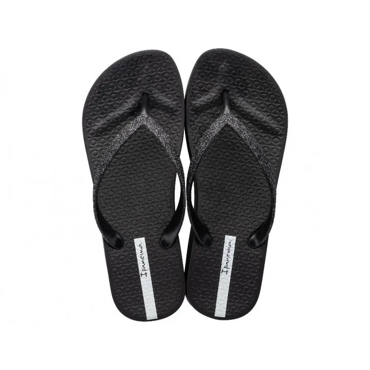 CHANCLAS DE MUJER IPANEMA MESH CHIC PLAT FEM BLACK/GLITTER BLACK