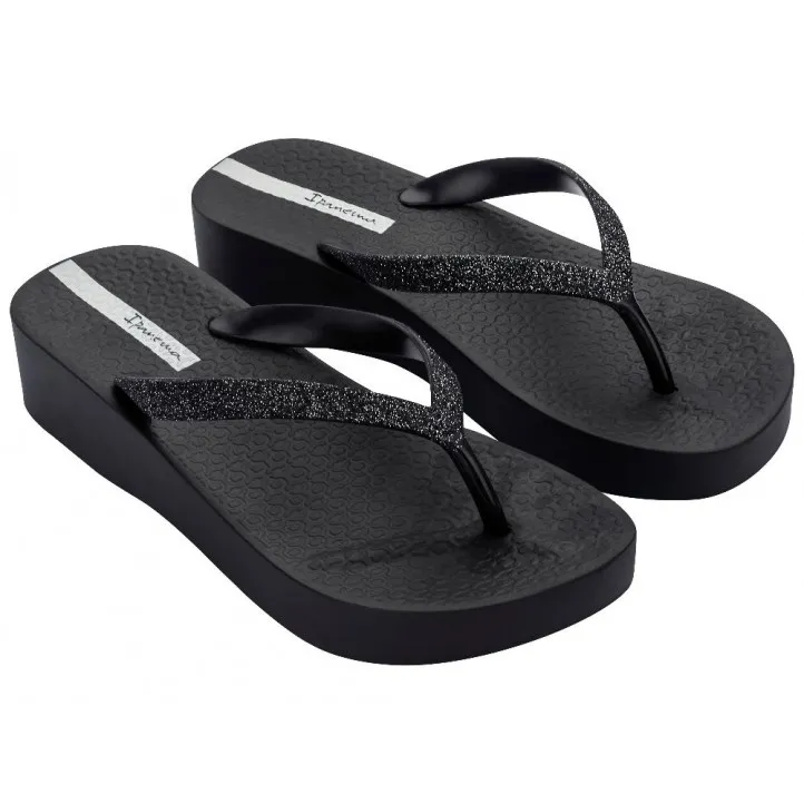 CHANCLAS DE MUJER IPANEMA MESH CHIC PLAT FEM BLACK/GLITTER BLACK