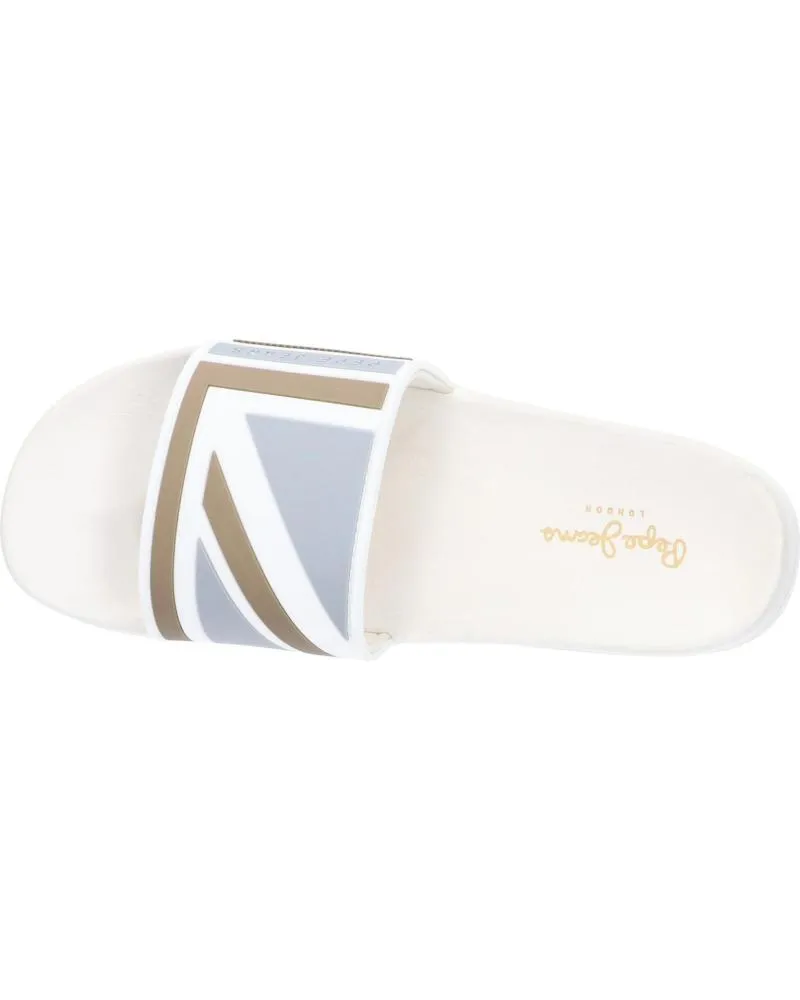Chanclas de Mujer PEPE JEANS PLS70109 SLIDER FLAG 800WHITE