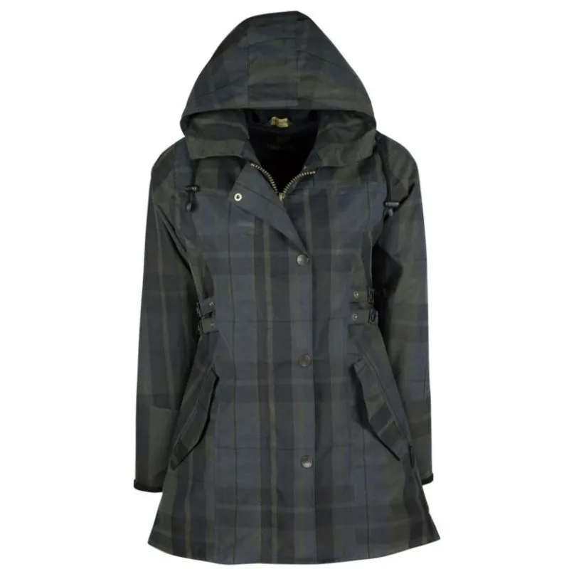 Chaqueta encerada Oxford Blue Tartan Katrina Dundee