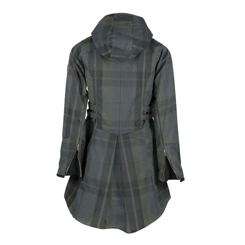 Chaqueta encerada Oxford Blue Tartan Katrina Dundee