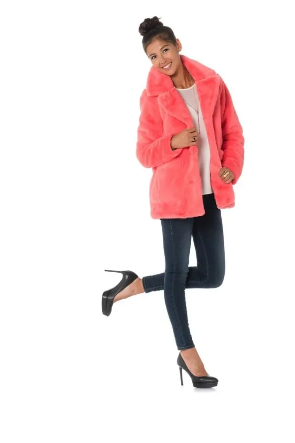 Chaqueta Mujeres Oakwood Ring Teddy Fur Corail 631