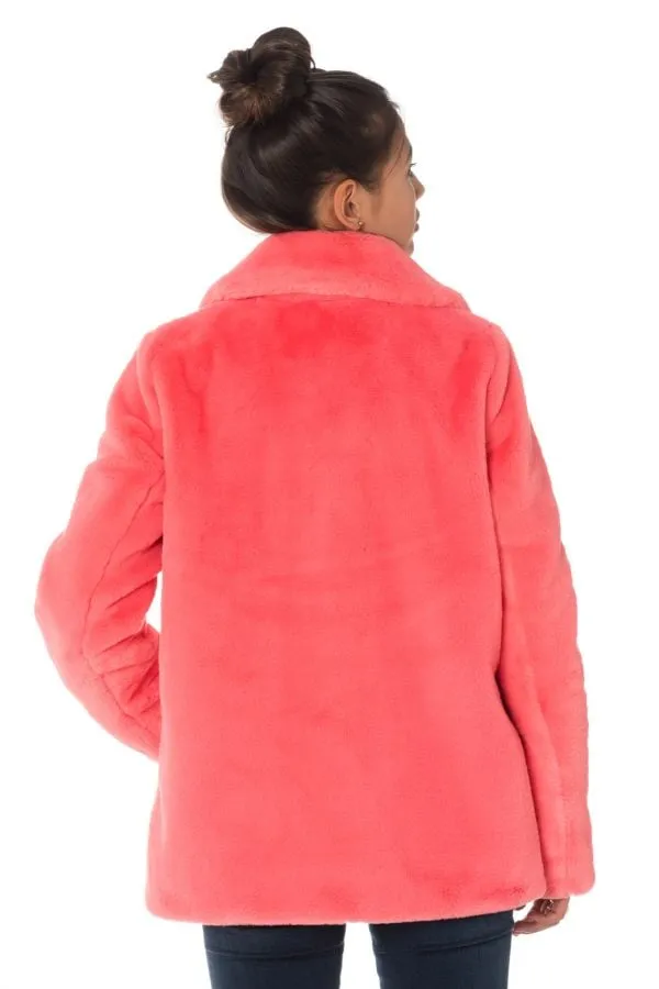 Chaqueta Mujeres Oakwood Ring Teddy Fur Corail 631
