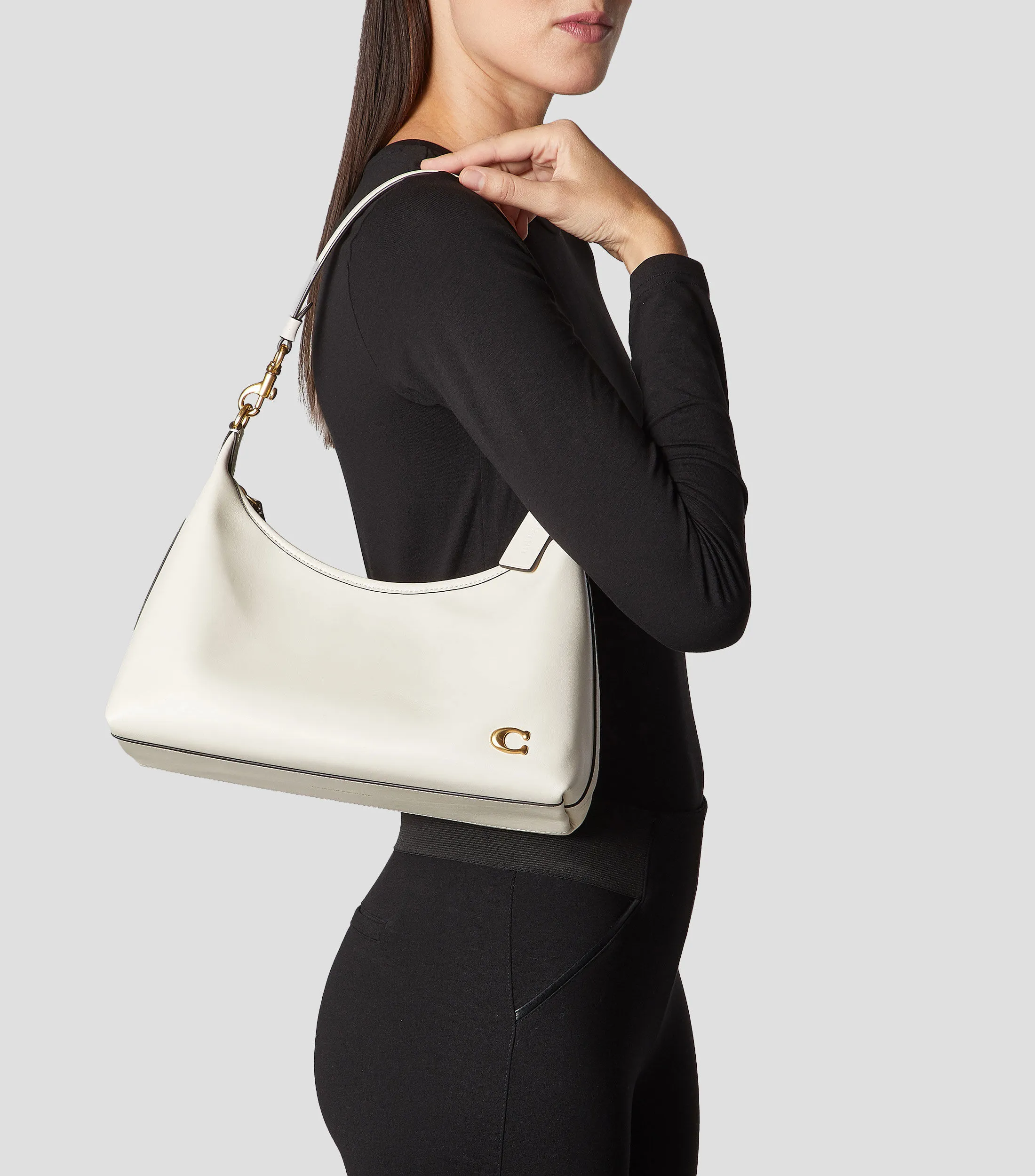 Coach Bolso shoulder en piel crema Juliet Mujer