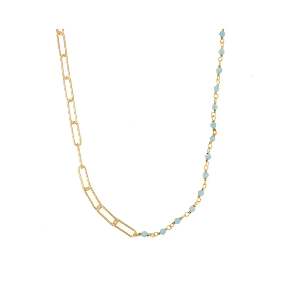 Collar Ibiza Amazonita Oro