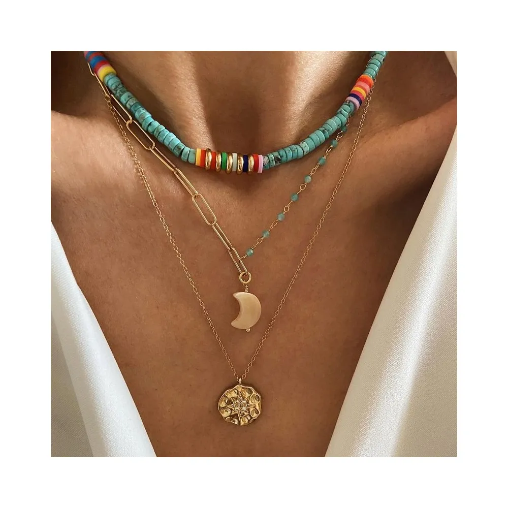 Collar Ibiza Amazonita Oro