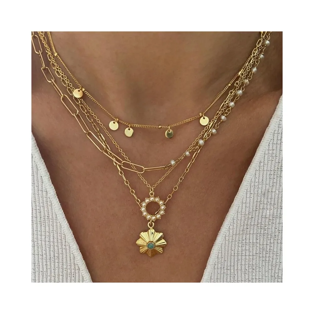 Collar Ibiza Perlas Oro