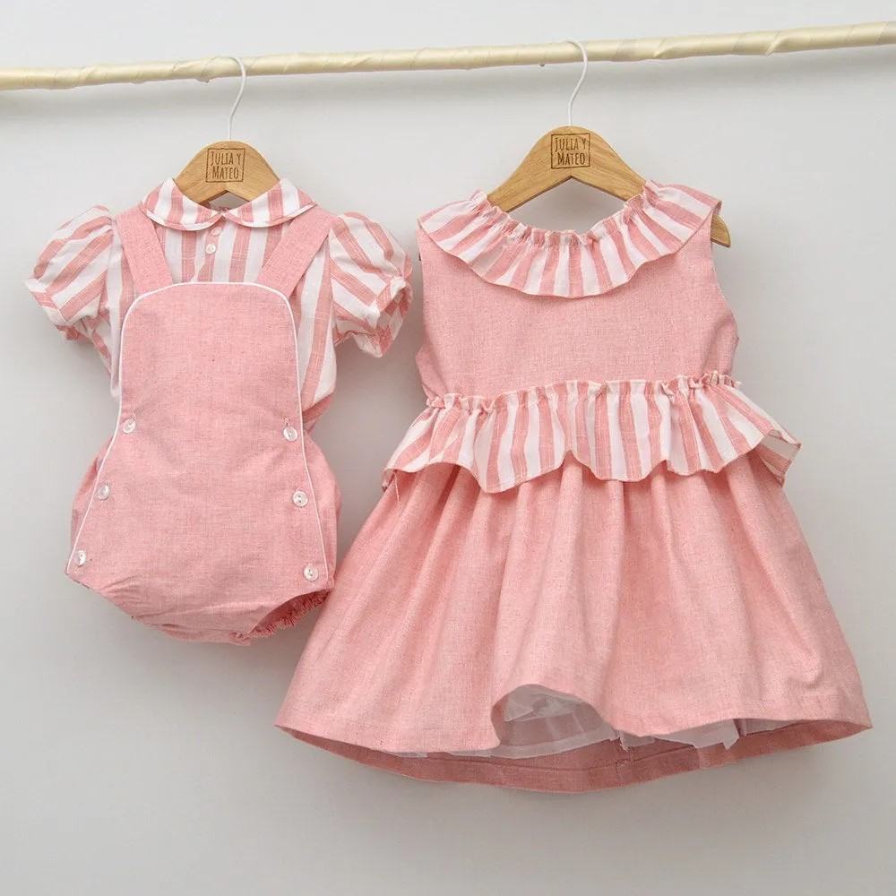 Conjunto bebé Lisboa con pololo y camisa cuello Mao