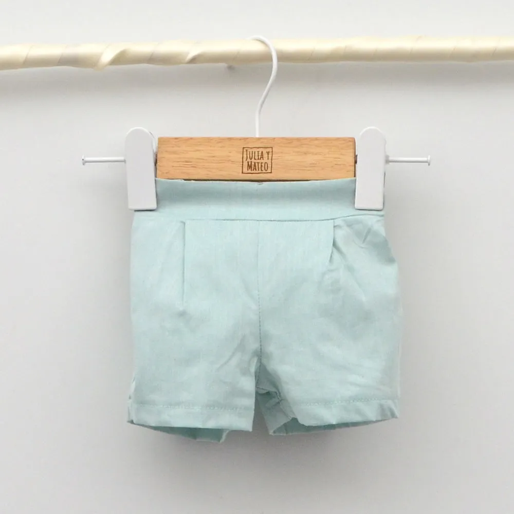 Conjunto bebé Tokio con pololo lino y camisa con pajarita