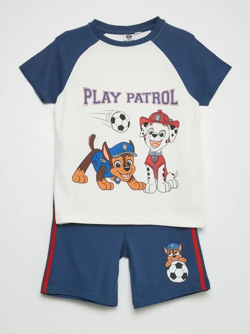 CONJUNTO CORTO 'LA PATRULLA CANINA'  2 PIEZAS  BLANCO