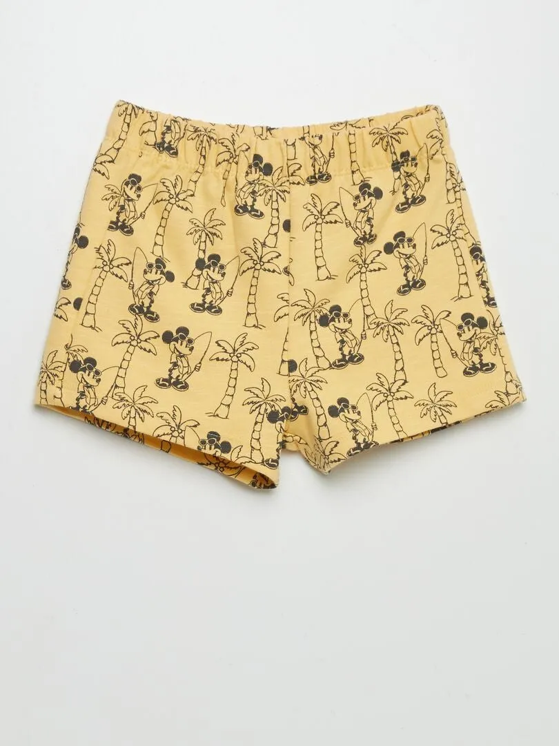 CONJUNTO DE CAMISETA + SHORT 'DISNEY'  2 PIEZAS  BLANCO