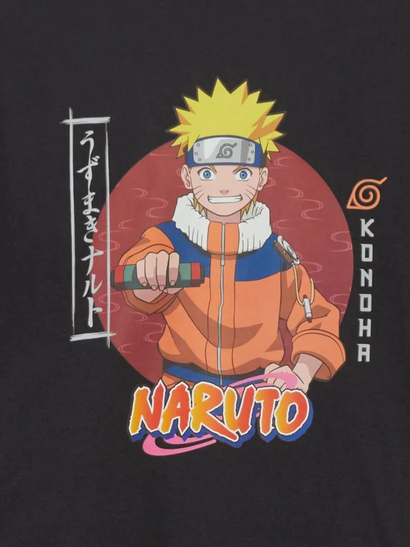 CONJUNTO DE PIJAMA CORTO 'NARUTO'  2 PIEZAS  NEGRO