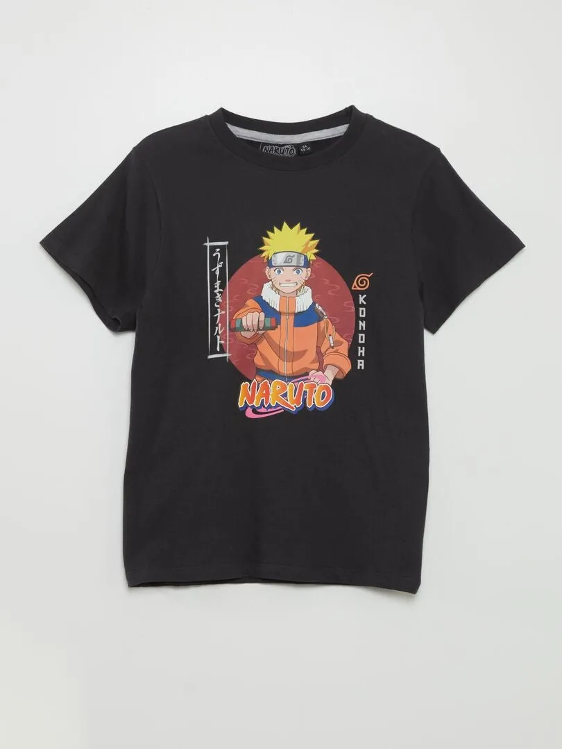 CONJUNTO DE PIJAMA CORTO 'NARUTO'  2 PIEZAS  NEGRO