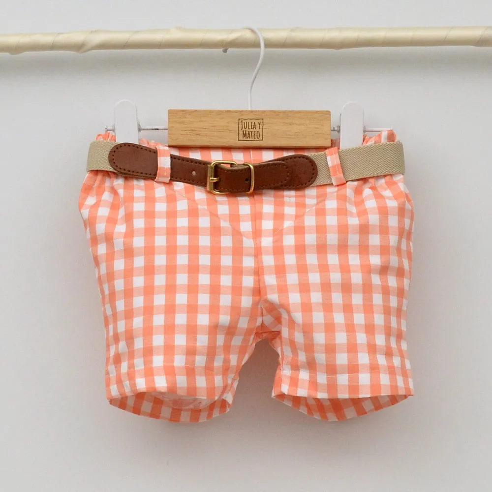 Conjunto Nio Cerdea con camisa y pantalón con cinturón