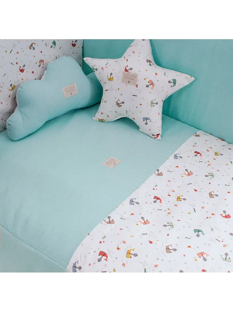 CONJUNTO PARA CUNA DE 60X120  UZTURRE BALLENA DESENFUNDABLE