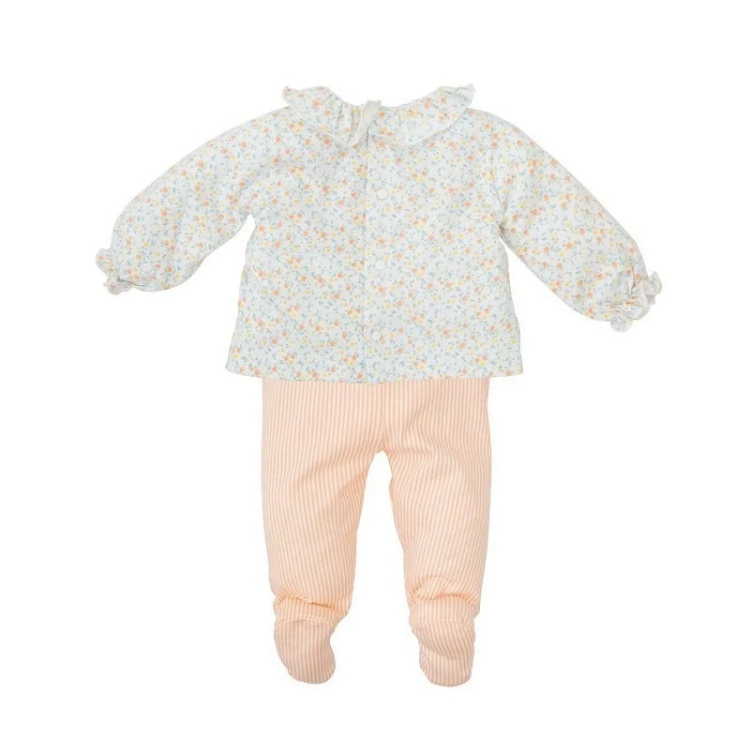 Conjunto para niña flores y rayas Colección Azahar