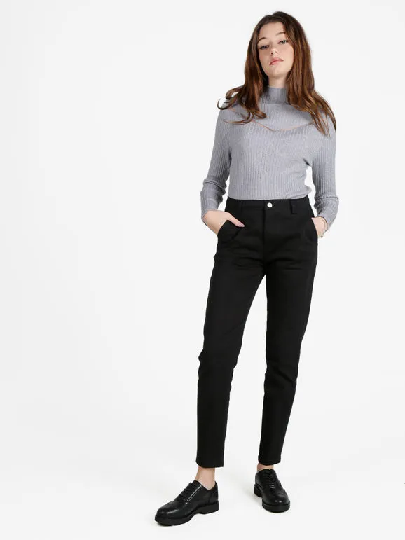 Cover Girl Pantalón de algodón de talle bajo para mujer