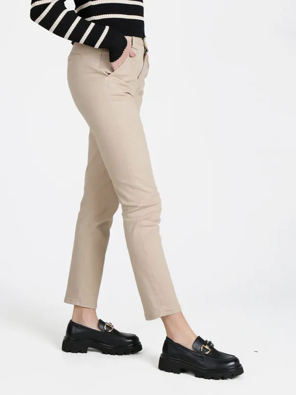 Cover Girl Pantalón recto de algodón para mujer.