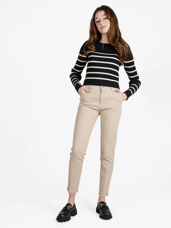 Cover Girl Pantalón recto de algodón para mujer.