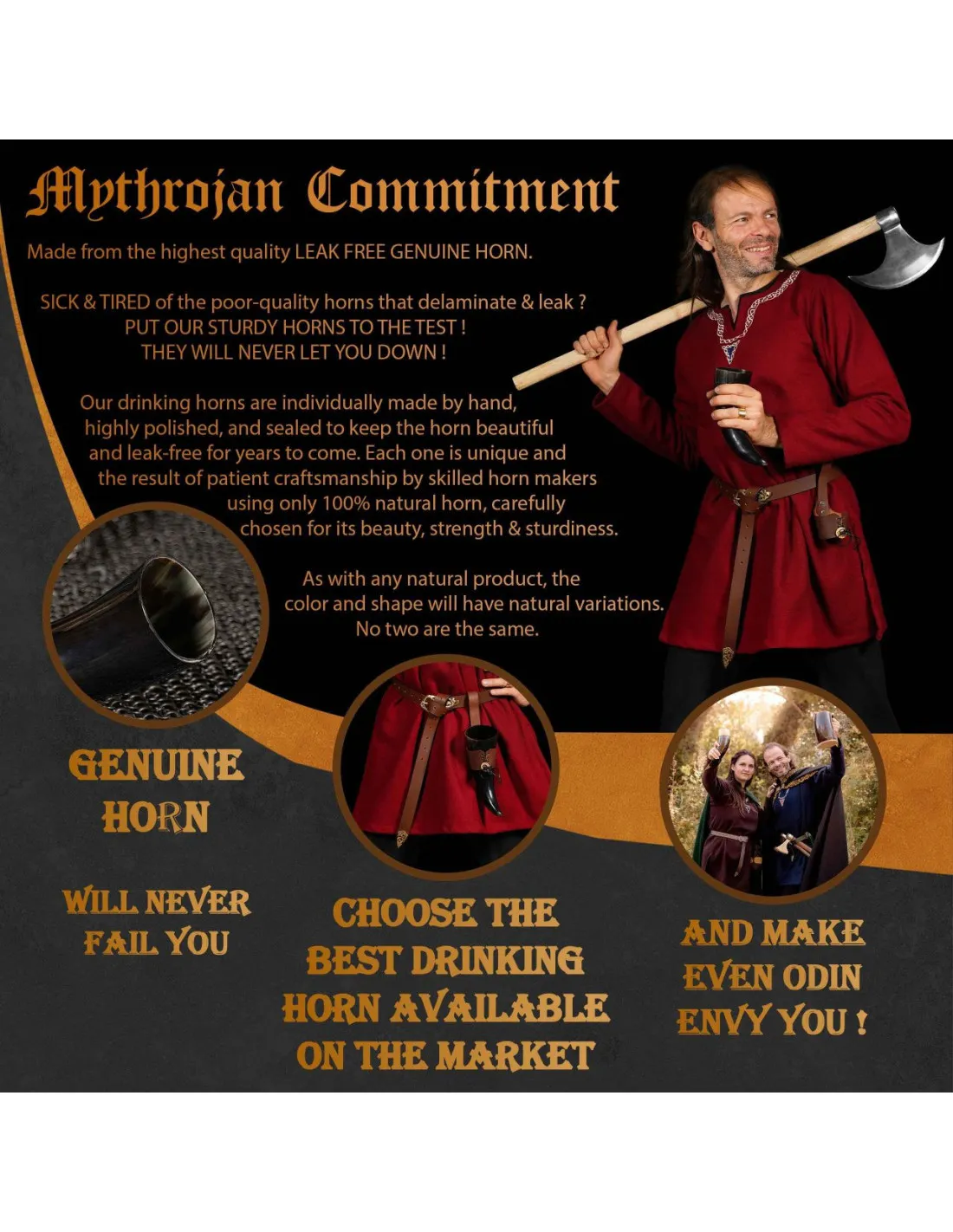 Cuerno Vikingo con tahalí ajustable incluido (150. ml.)