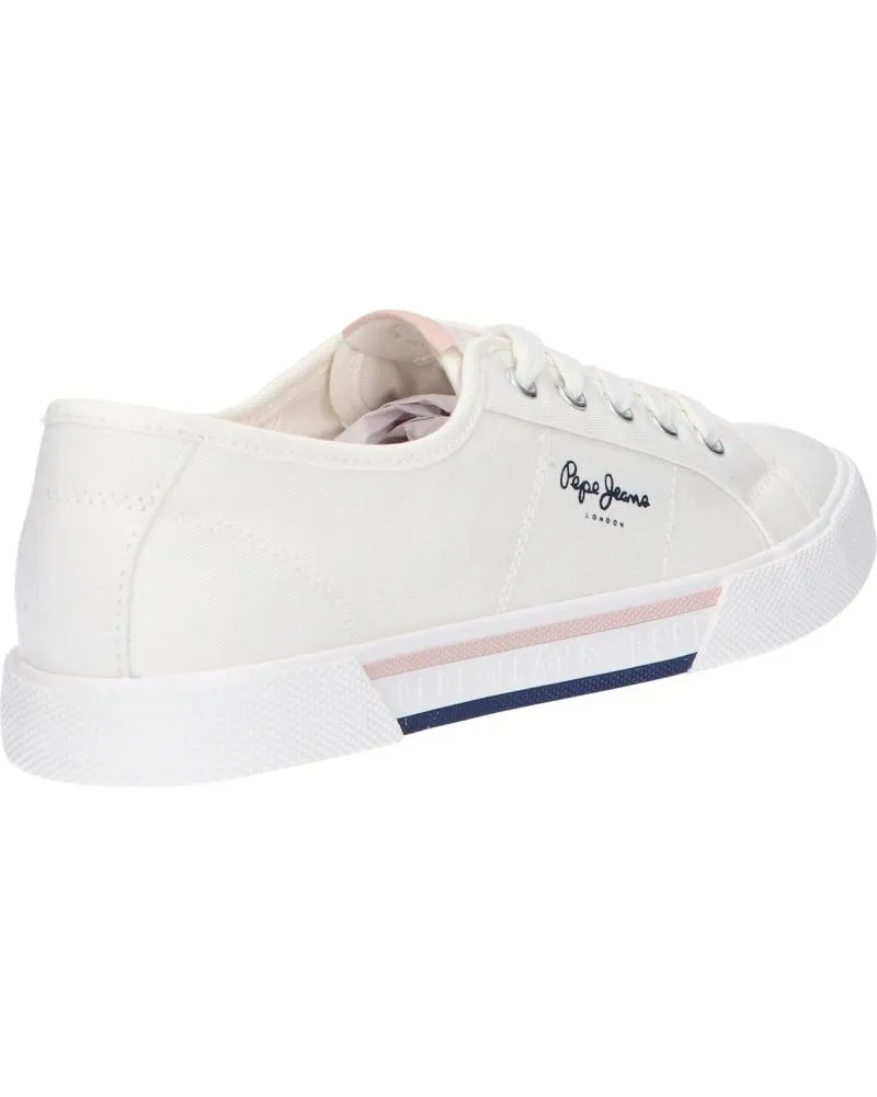 Deportivas de Mujer y Niña y Niño PEPE JEANS PGS30543 BRADY 800 WHITE