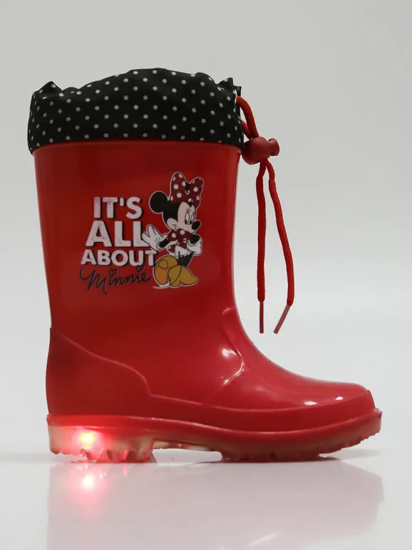Disney Botas de lluvia de Minnie Mouse con luces