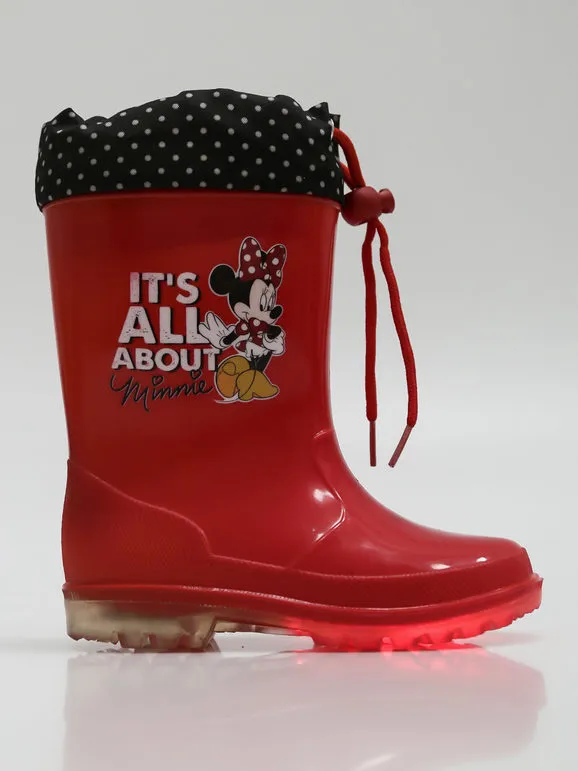 Disney Botas de lluvia de Minnie Mouse con luces