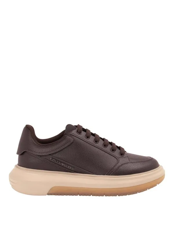 EMPORIO ARMANI ZAPATILLAS  MARRóN