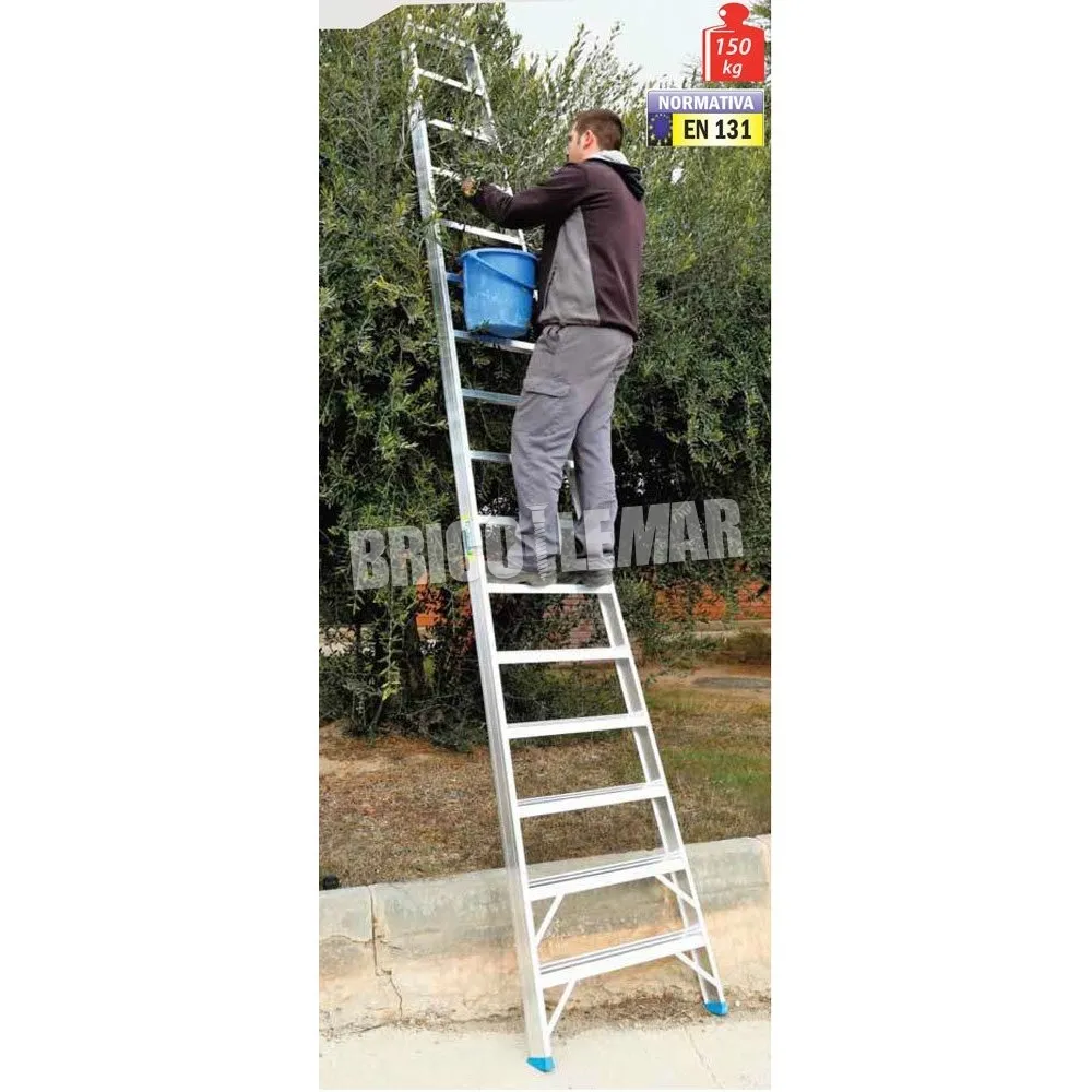 Escalera agrícola cónica simple 4,5m 18 peldaños Plabell