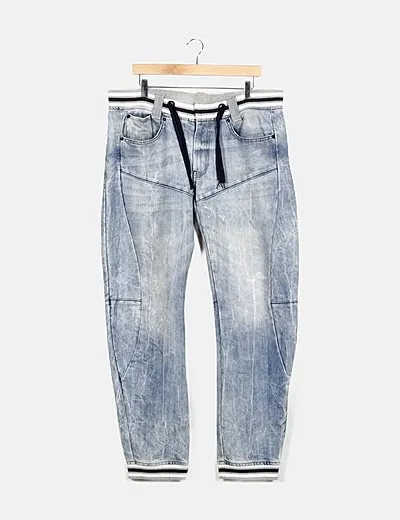 Fishbone Jeans azul cordón