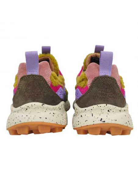 FLOWERMOUNTAIN Zapatillas Yamano 3 Teddy Mujer Light Brown/Militare/Violet