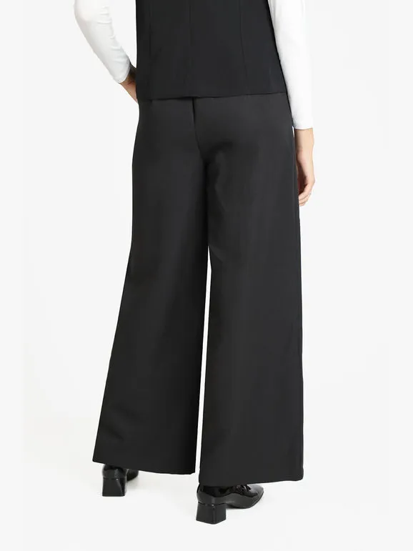 Ghisleri Pantalón ancho de mujer de tiro alto.