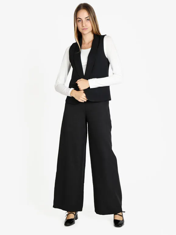 Ghisleri Pantalón ancho de mujer de tiro alto.