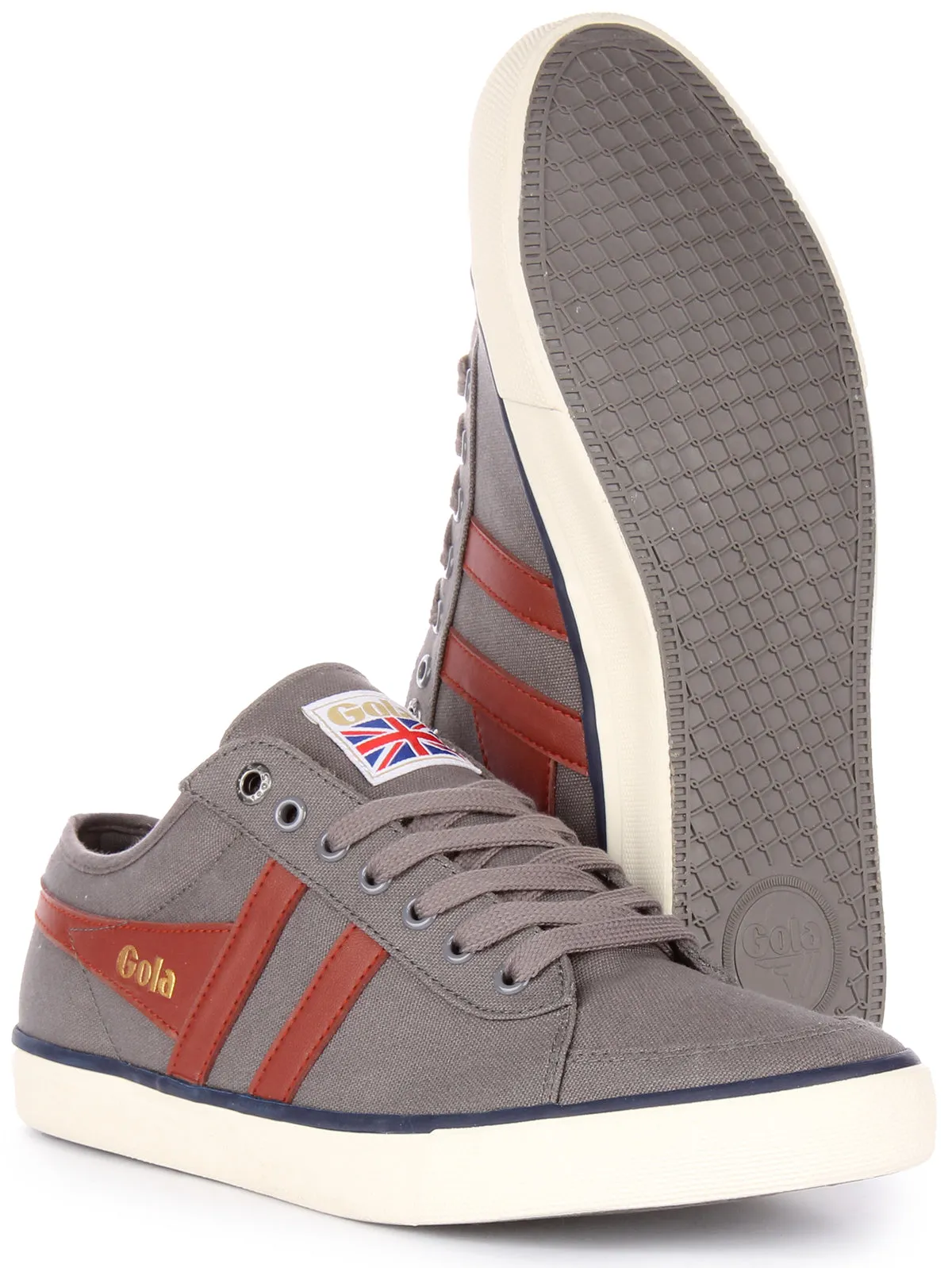 Gola Classics Comet Zapatillas de lona con cordones para hombre en blanco roto
