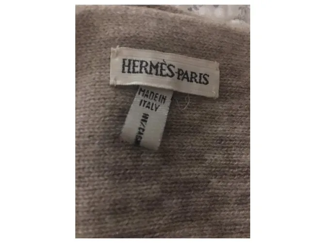 Hermès bufanda forrada Beige 