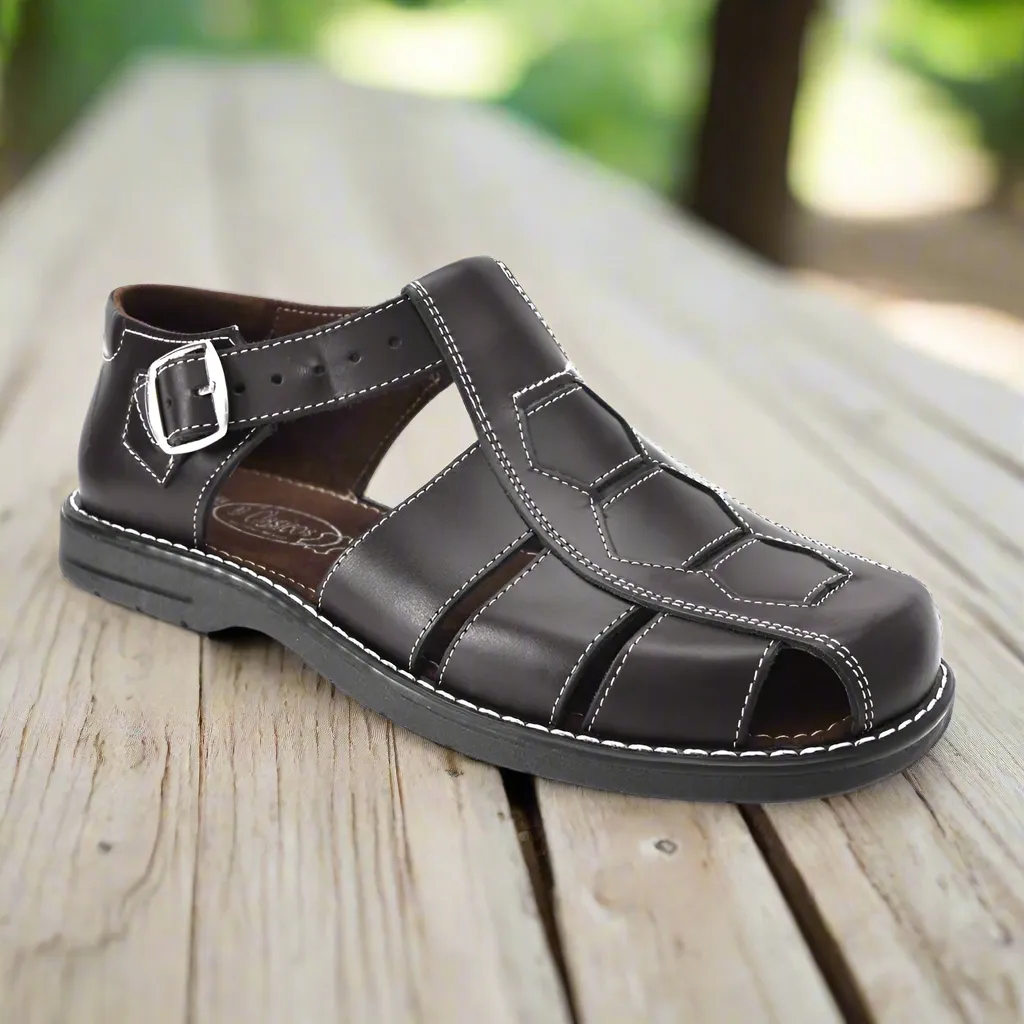 HUARACHES ARTESANALES TM31273  LEATHER SANDALS