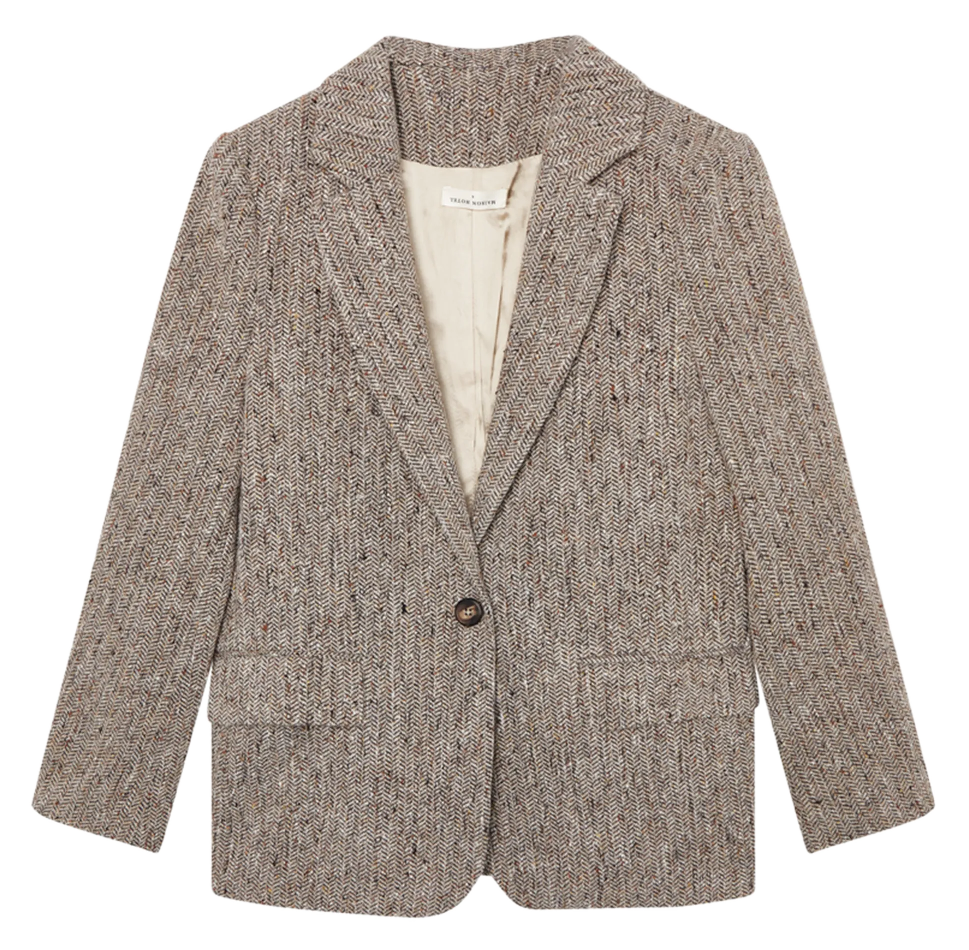 HULTON ARMS FREDERICK  CHAQUETA DE TRAJE CON ESTAMPADO DE ESPIGA EN GRIS