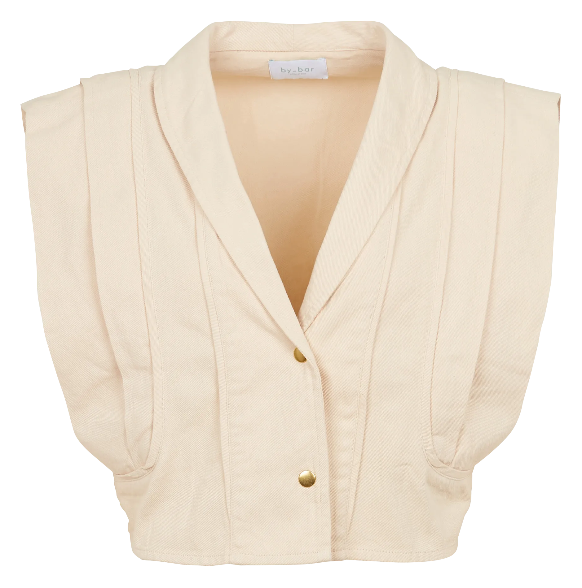 JANE  CHAQUETA DE ALGODóN CON CUELLO DE PICO EN BEIGE