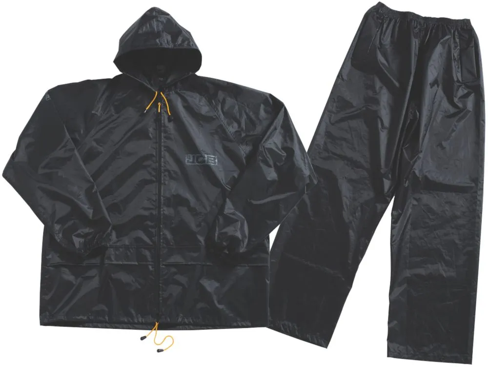 JCB ESSENTIAL, CONJUNTO PARA LLUVIA, NEGRO, TALLA XL (PECHO 4648