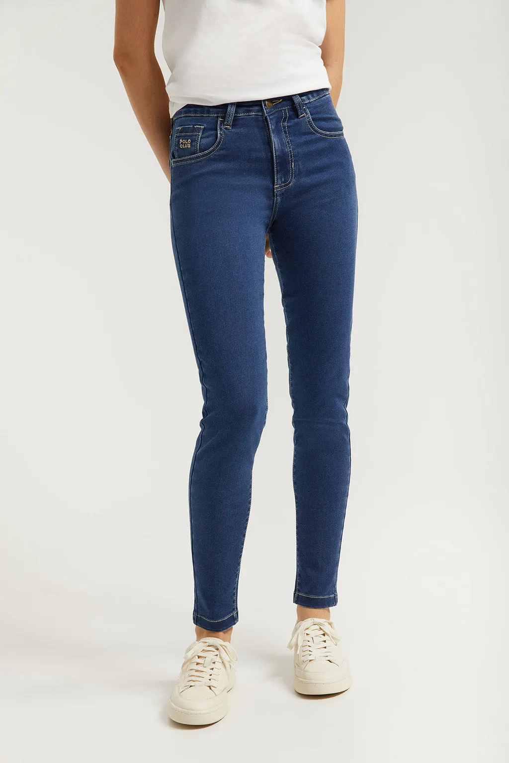 Jeans Slim fit de mujer con detalle bordado Polo Club