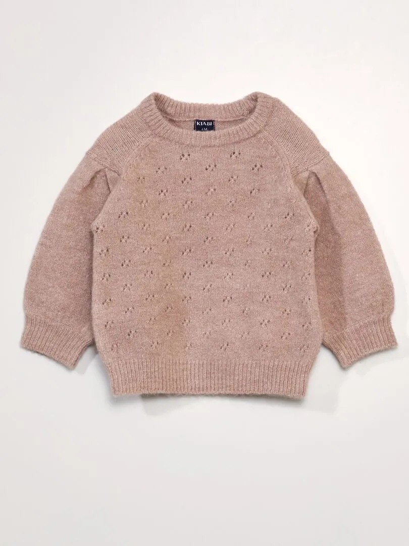 JERSEY DE PUNTO DE FANTASíA  ROSA