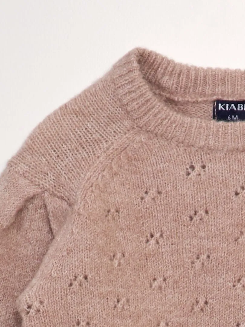JERSEY DE PUNTO DE FANTASíA  ROSA
